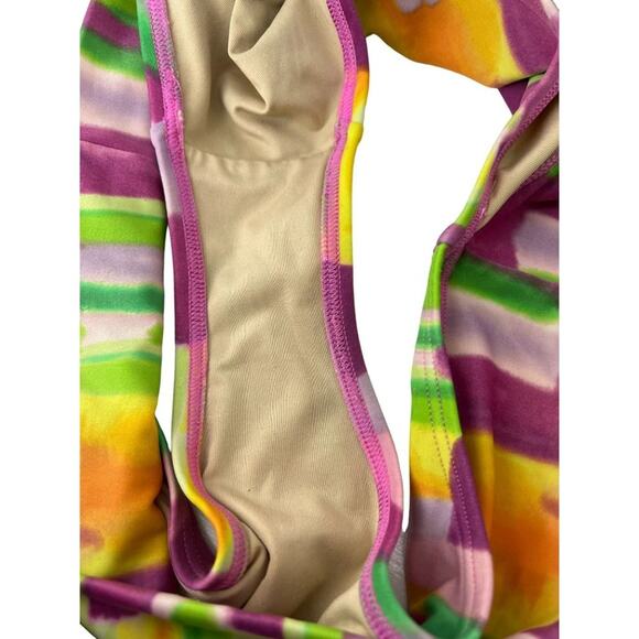 Victoria's Secret Multicolor Watercolor Bandeau Bikini Swimsuit Small / 34B - Picture 12 of 13